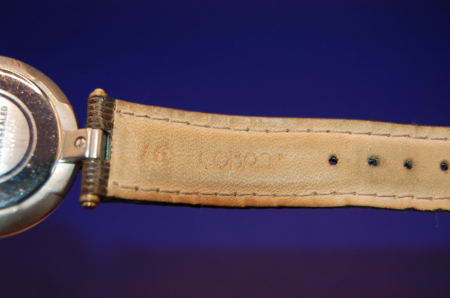 Rado Diastar kratzfest - Nahaufnahme Lederarmband