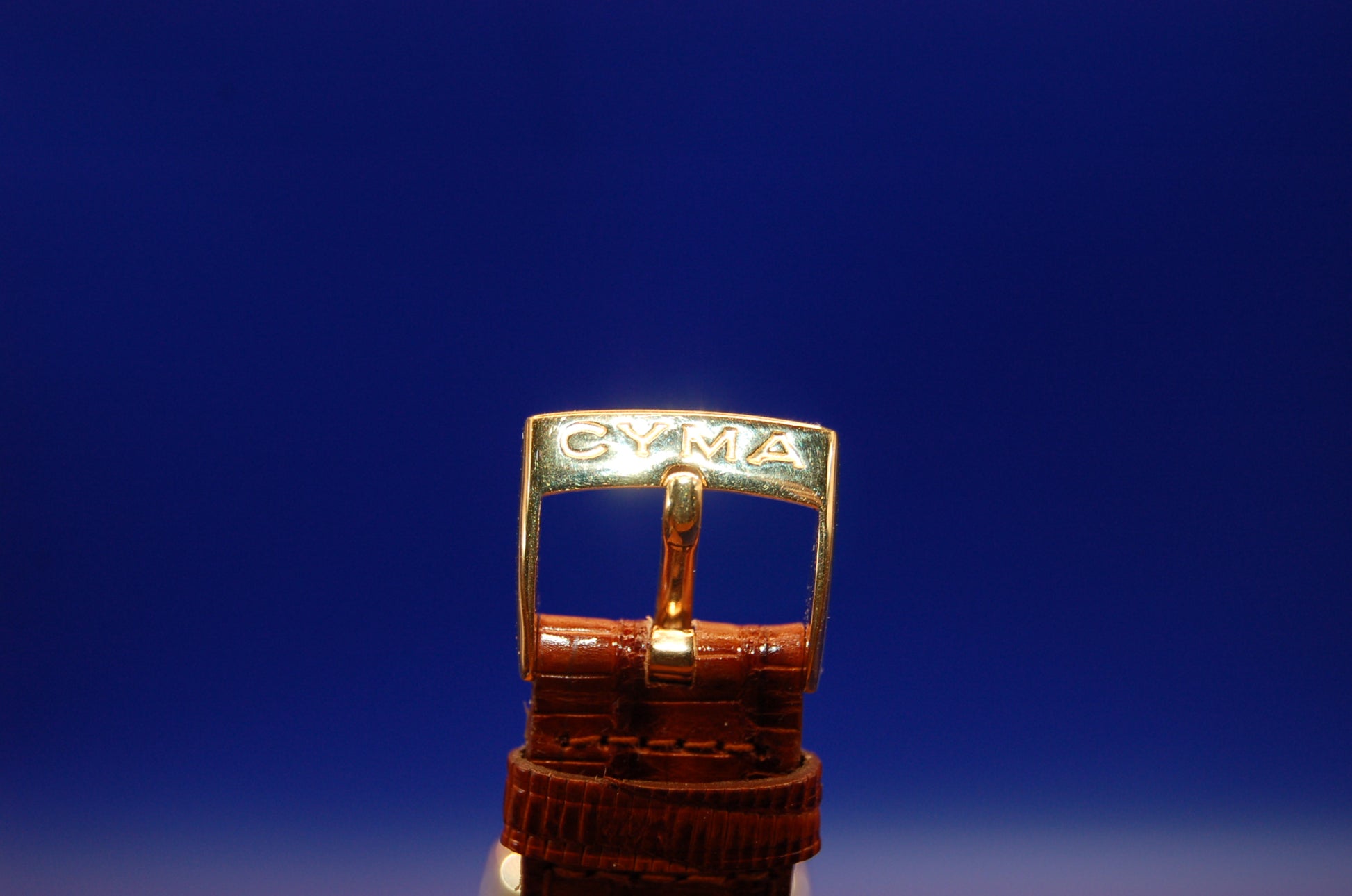 Cyma Armbanduhr – Quartz, Schweizer Uhrwerk, vergoldetes Gehäuse – Originalband & Dornschließe – Top-Zustand Uhr Juwelier Alen