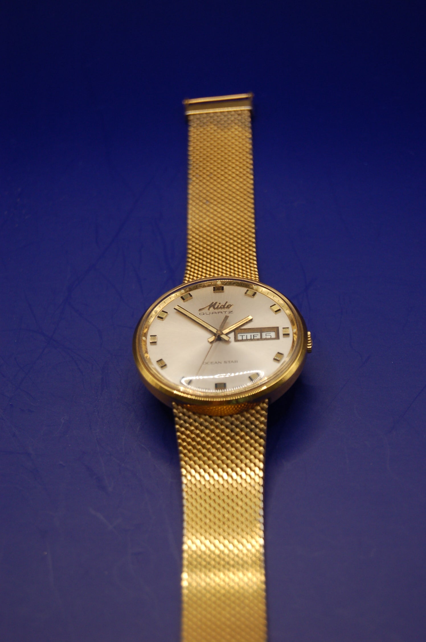 Mido Ocean Star Vergoldet - Gesamtansicht mit Faltschließe