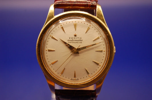 Zenith Automatic Chronometer 1990 - Detailansicht Goldgehäuse