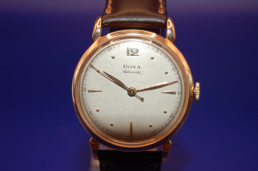 Dora Armbanduhr – Automatik, 585er 14 Kt Pinkgold/Rosegold – ca. 40 Jahre alt Uhr Juwelier Alen