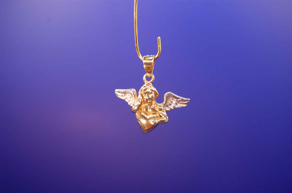 Engel-Motiv Anhänger in 585 Gelb-/Weißgold – Juwelier Alen