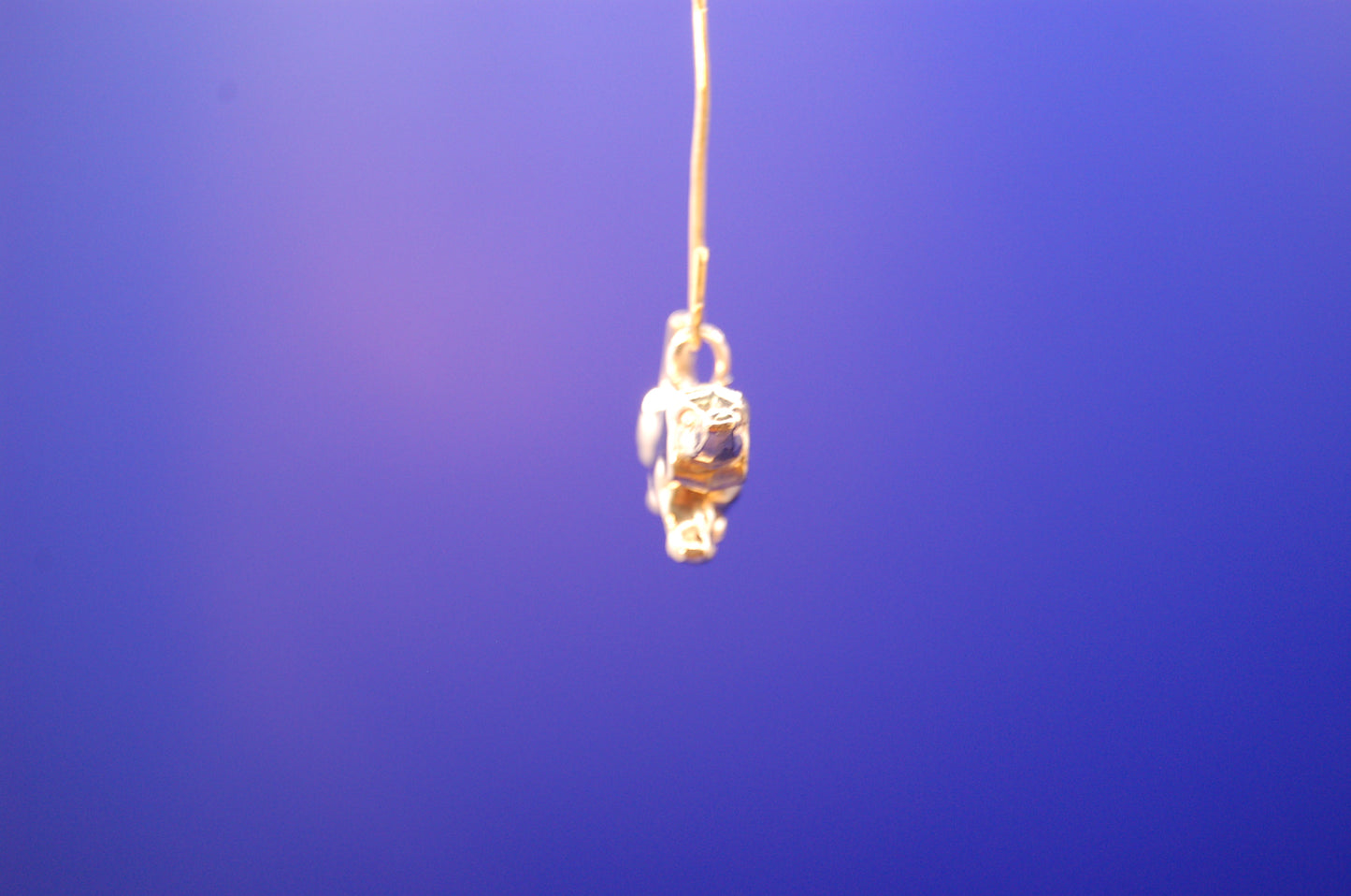 585er Gelbgold Dackel-Anhänger - Seitenansicht des charaktervollen Designs