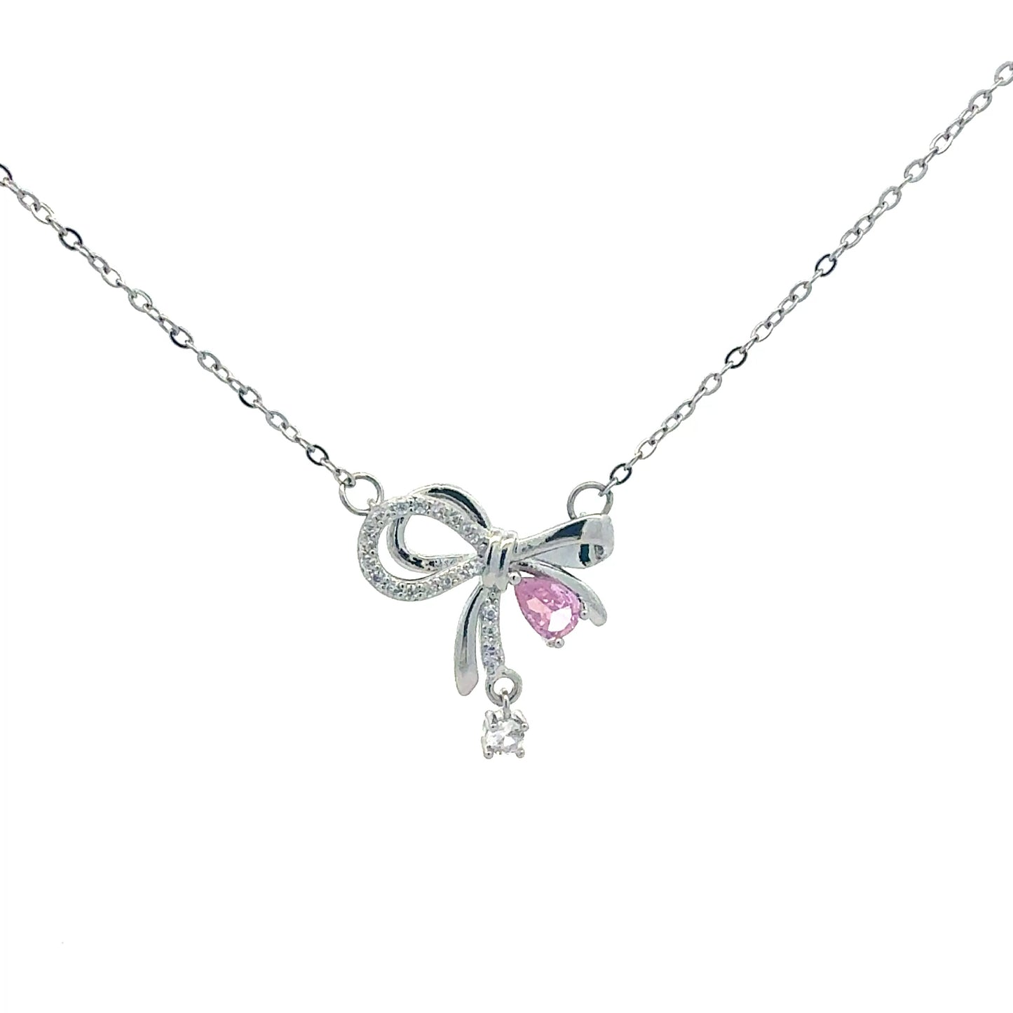 Edelstahl Kette 47 cm mit Anhänger Unendlichkeit Zirkonia