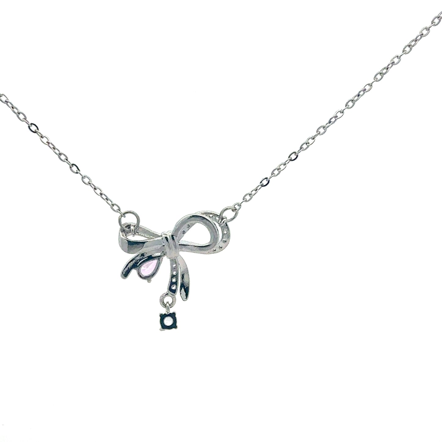 Edelstahl Kette 47 cm mit Anhänger Unendlichkeit Zirkonia