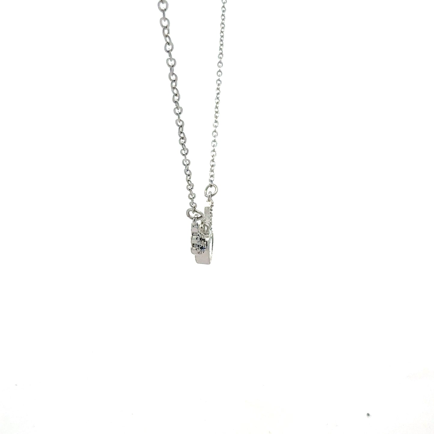 Edelstahl Kette mit Zirkonia-Anhänger