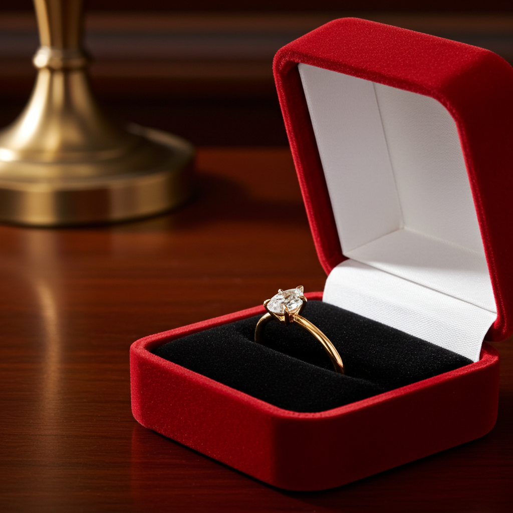 585 Gelbgold Ring mit IGI-zertifiziertem Labor-Diamanten – Tropfenschliff, 1,01 ct