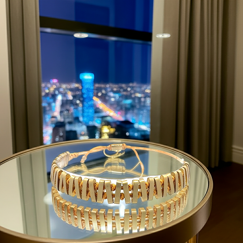 Modernes Stäbchen-Armband "Linea" | Gold | Minimalistisch & Verstellbar