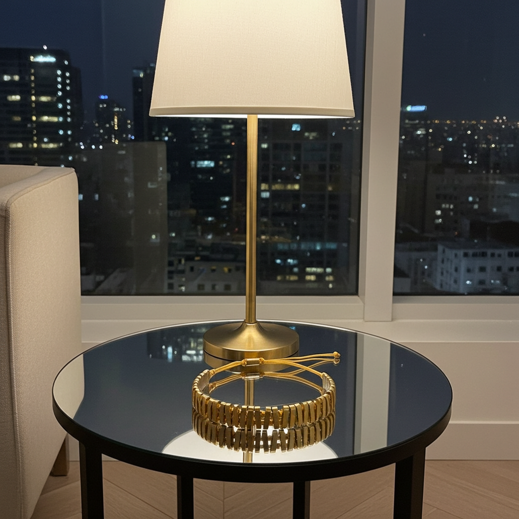 Modernes Stäbchen-Armband "Linea" | Gold | Minimalistisch & Verstellbar