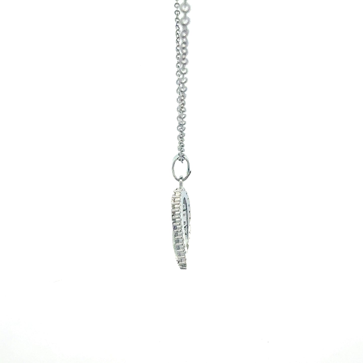 Edelstahl Kette mit Herz-Anhänger & Baguette-Zirkonia