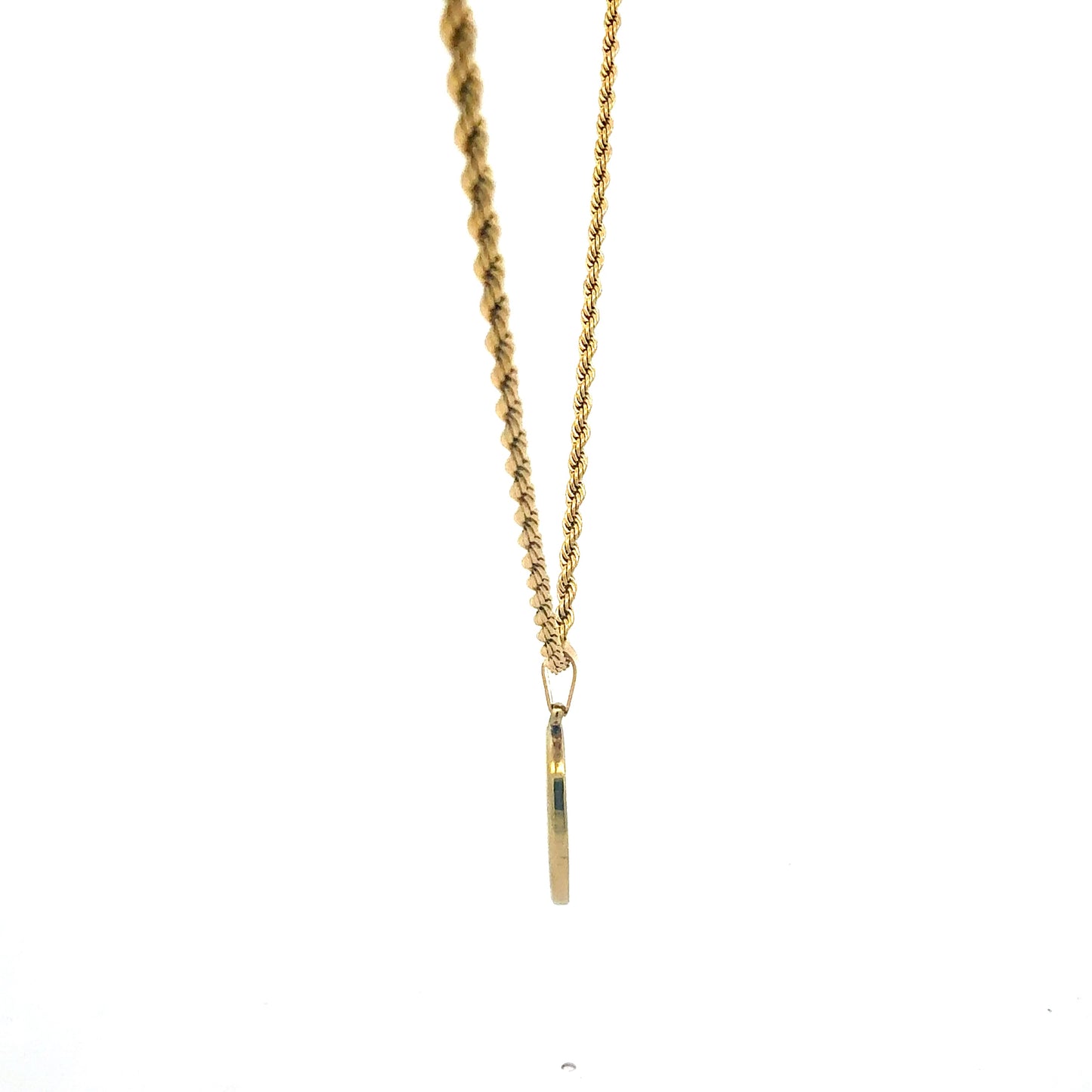 Edelstahlkette goldfarben vergoldet mit Blumen-Anhänger