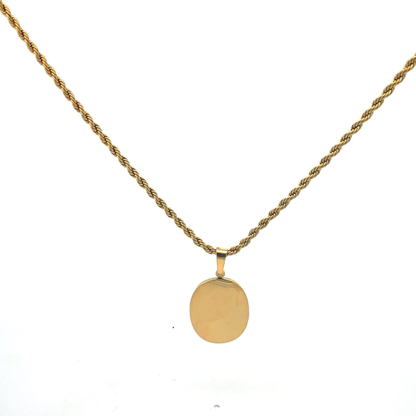 Edelstahlkette goldfarben vergoldet mit Blumen-Anhänger