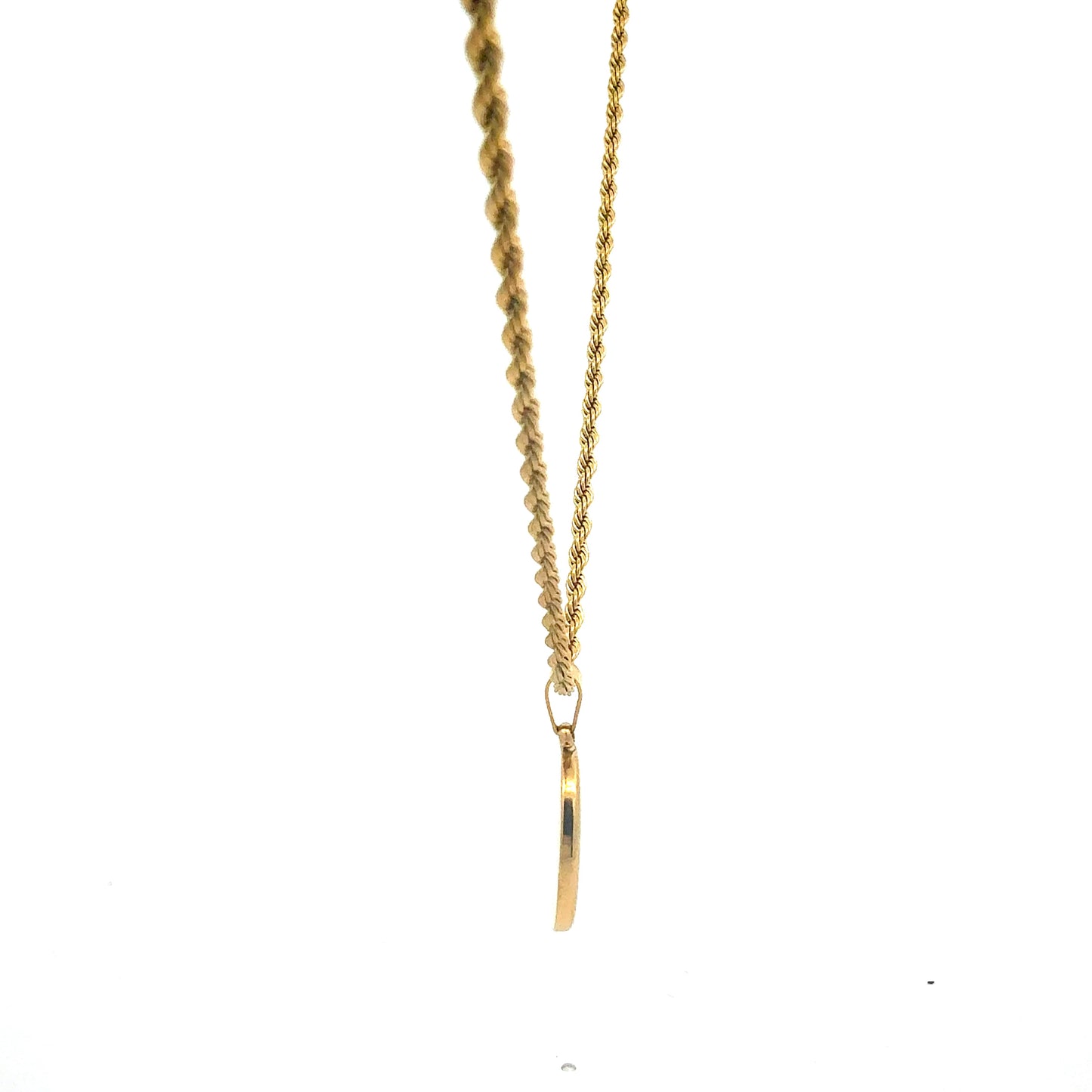 Edelstahlkette goldfarben vergoldet mit Blumen-Anhänger