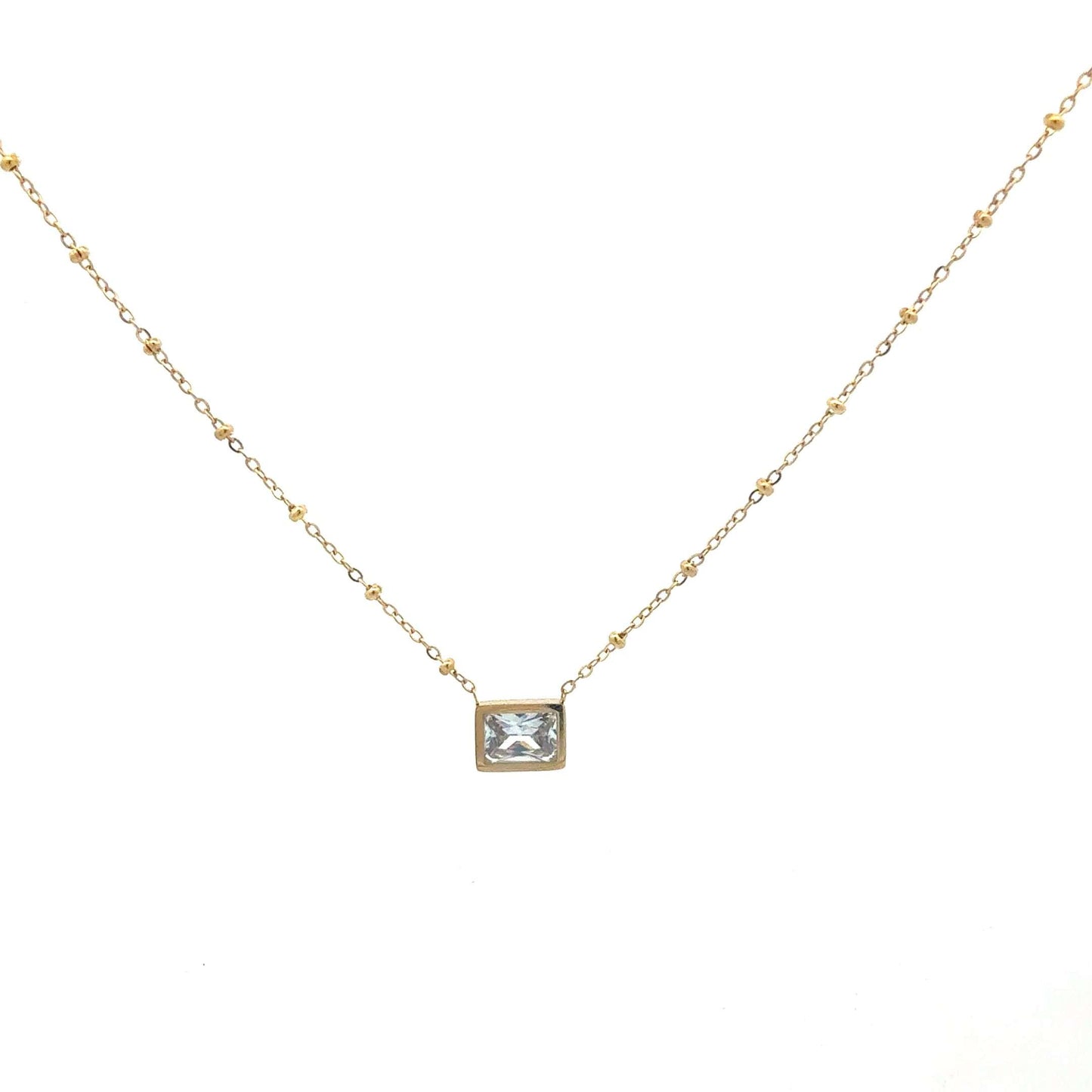 Edelstahlkette vergoldet mit Zirkonia – Juwelier Alen