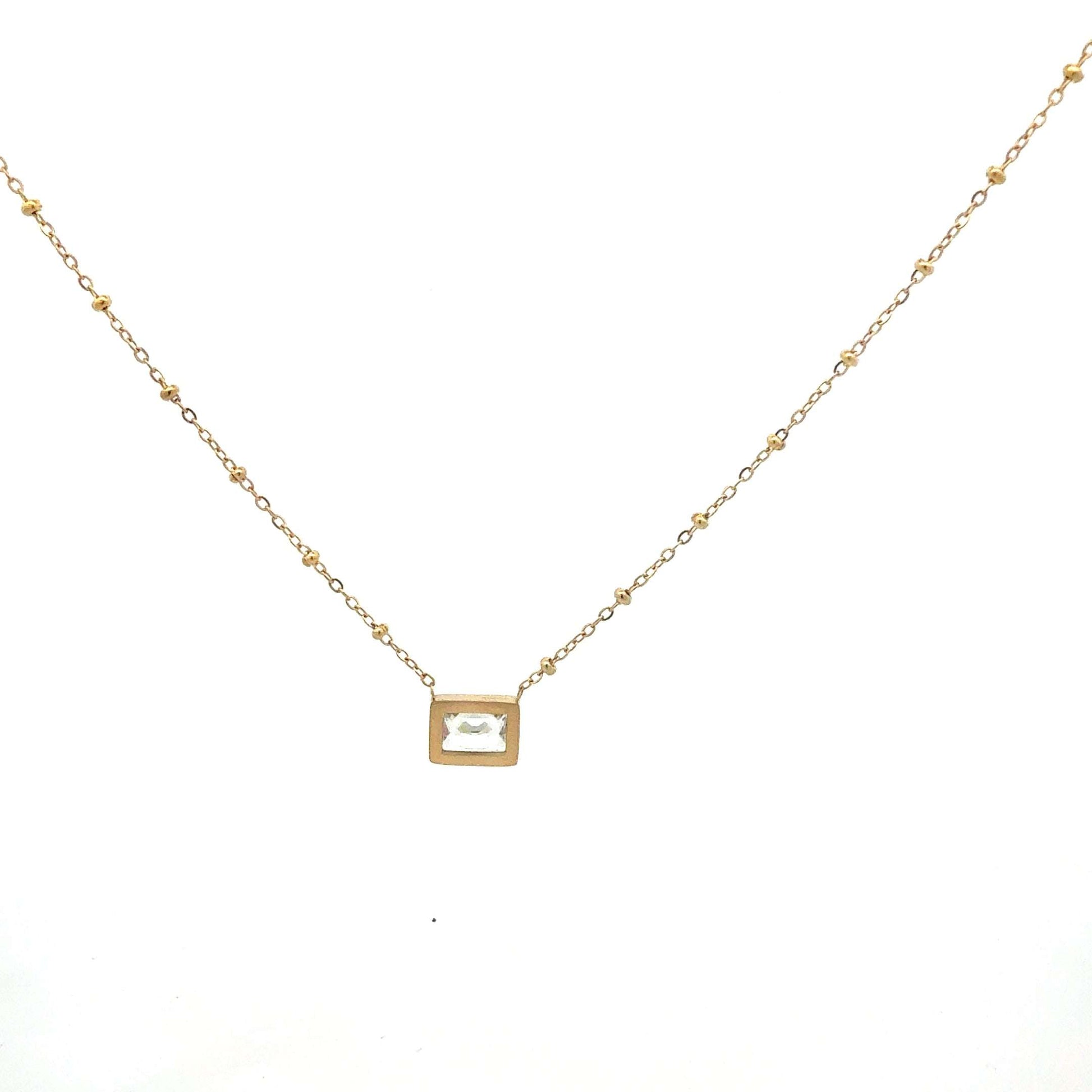 Edelstahlkette vergoldet mit Zirkonia – Juwelier Alen