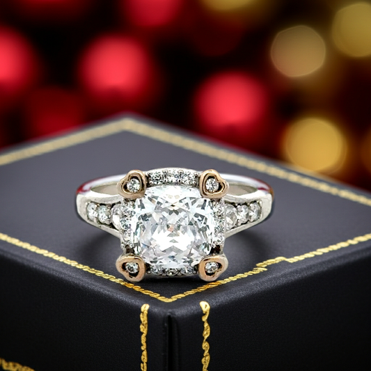 Silberring 925 Zirkonia – Herz-Design