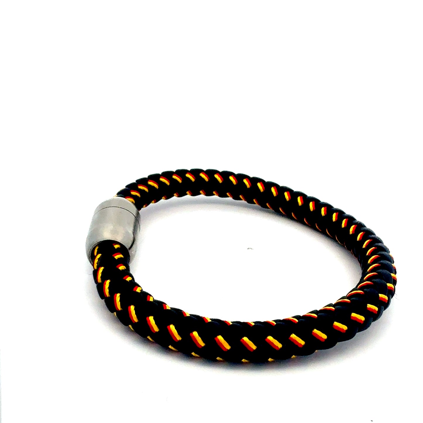 Hochwertiges Stoffmaterial Deutschland Armband Schwarz-Rot-Gold - Schwarze Optik