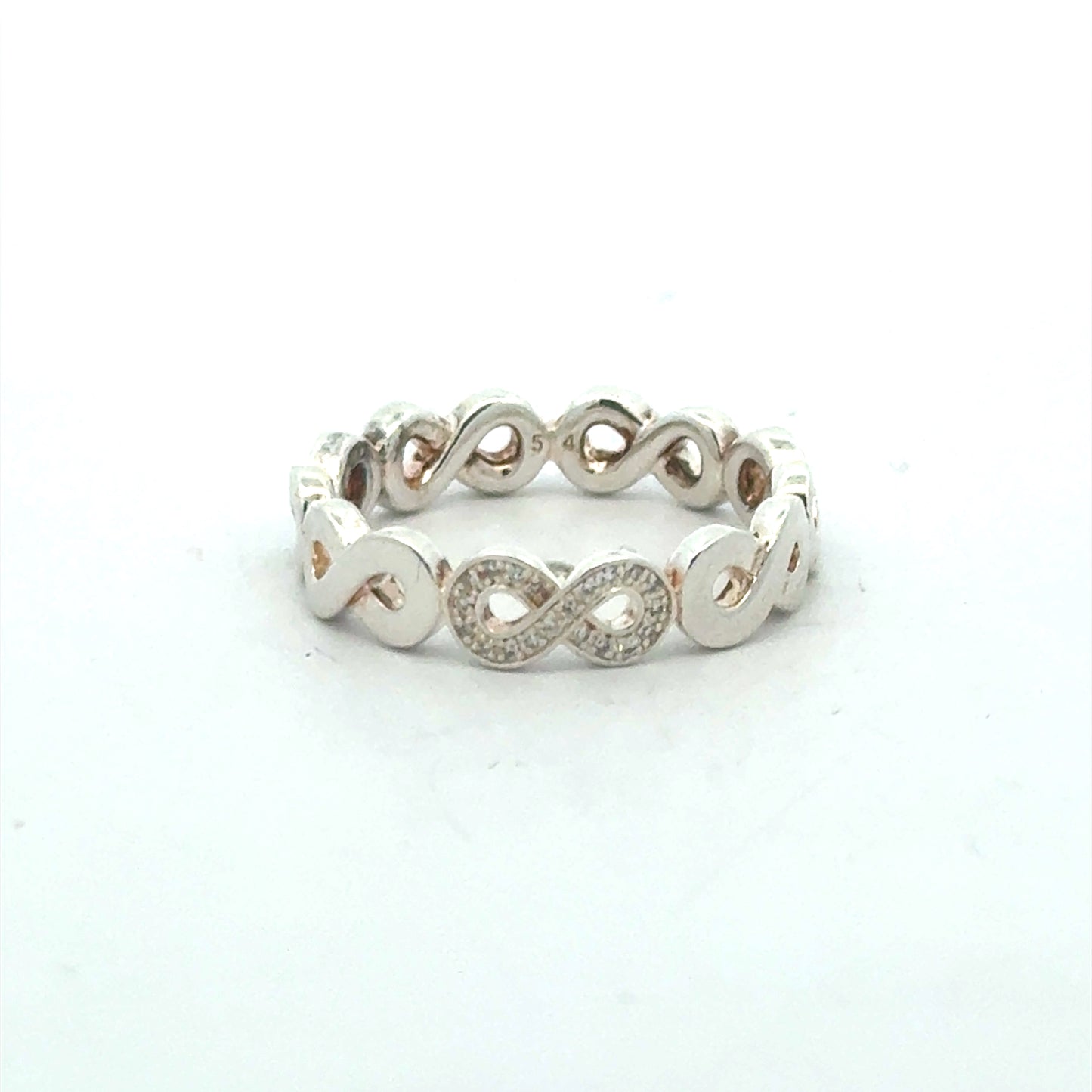 25 Silberring Unendlichkeit Design Größe 54 - Gesamtansicht