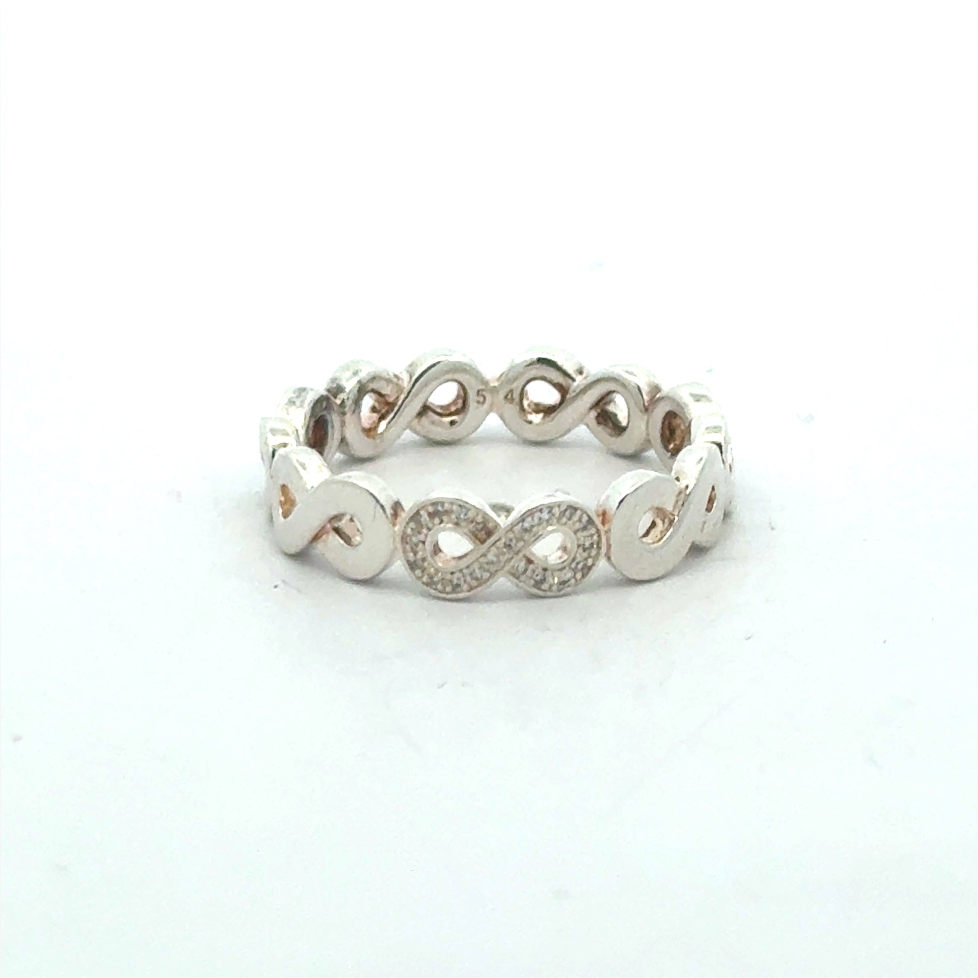 25 Silberring Unendlichkeit Design Größe 54 - Gesamtansicht