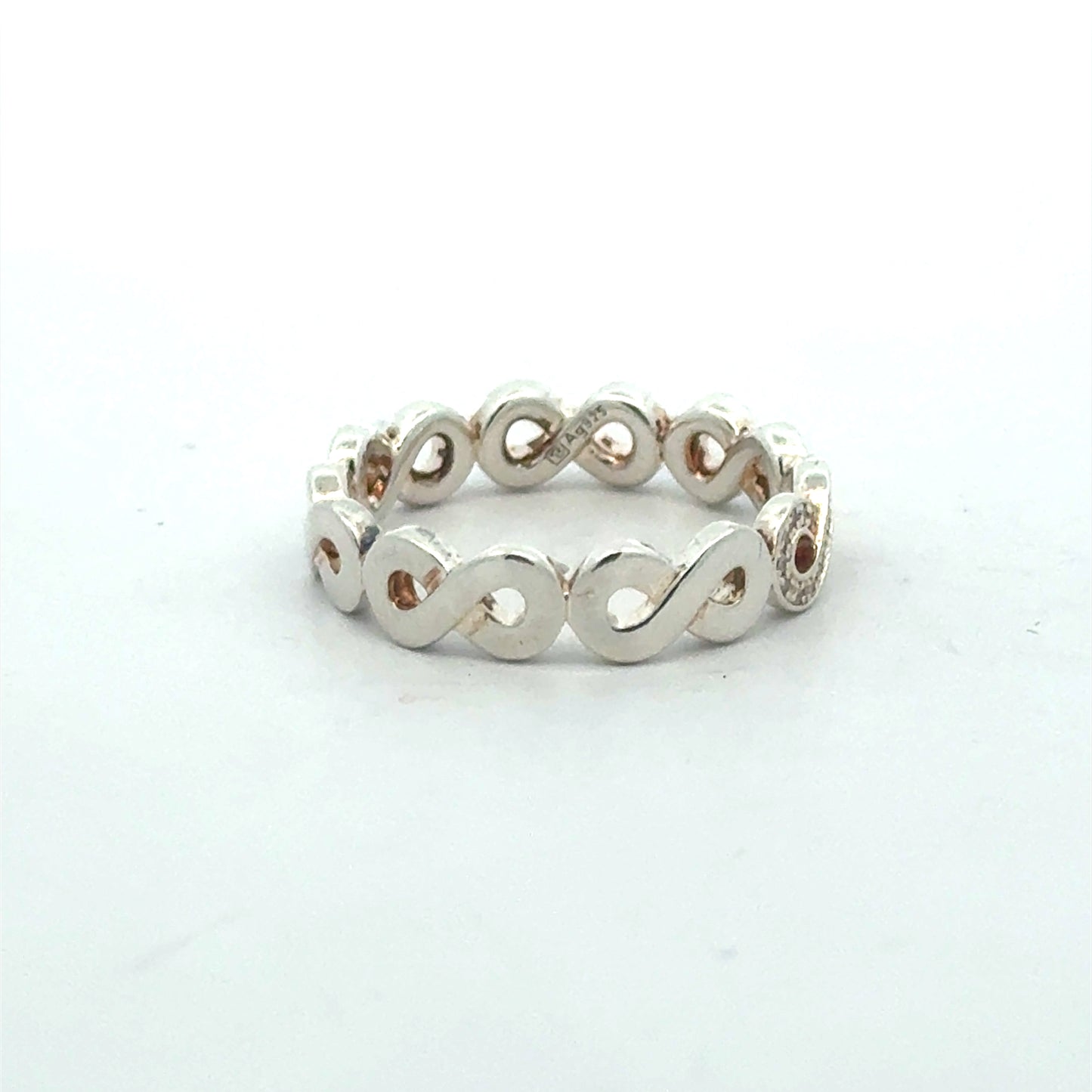Sterling Silber Ring Infinity Symbol - Detailansicht