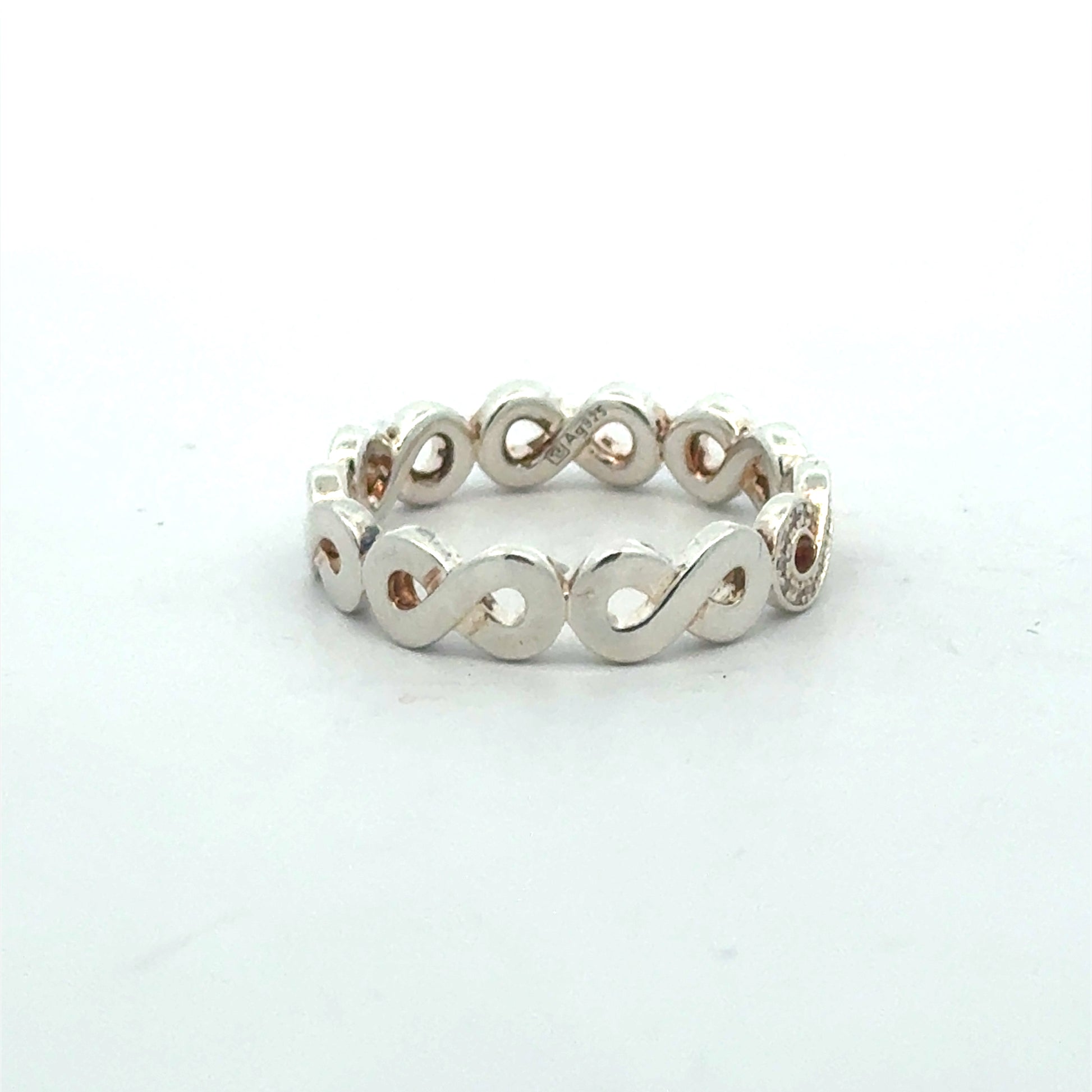 Sterling Silber Ring Infinity Symbol - Detailansicht