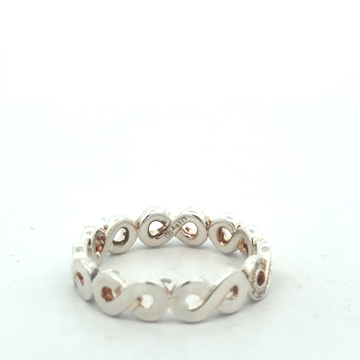 925er Silberring Unendlichkeitszeichen - Nahaufnahme