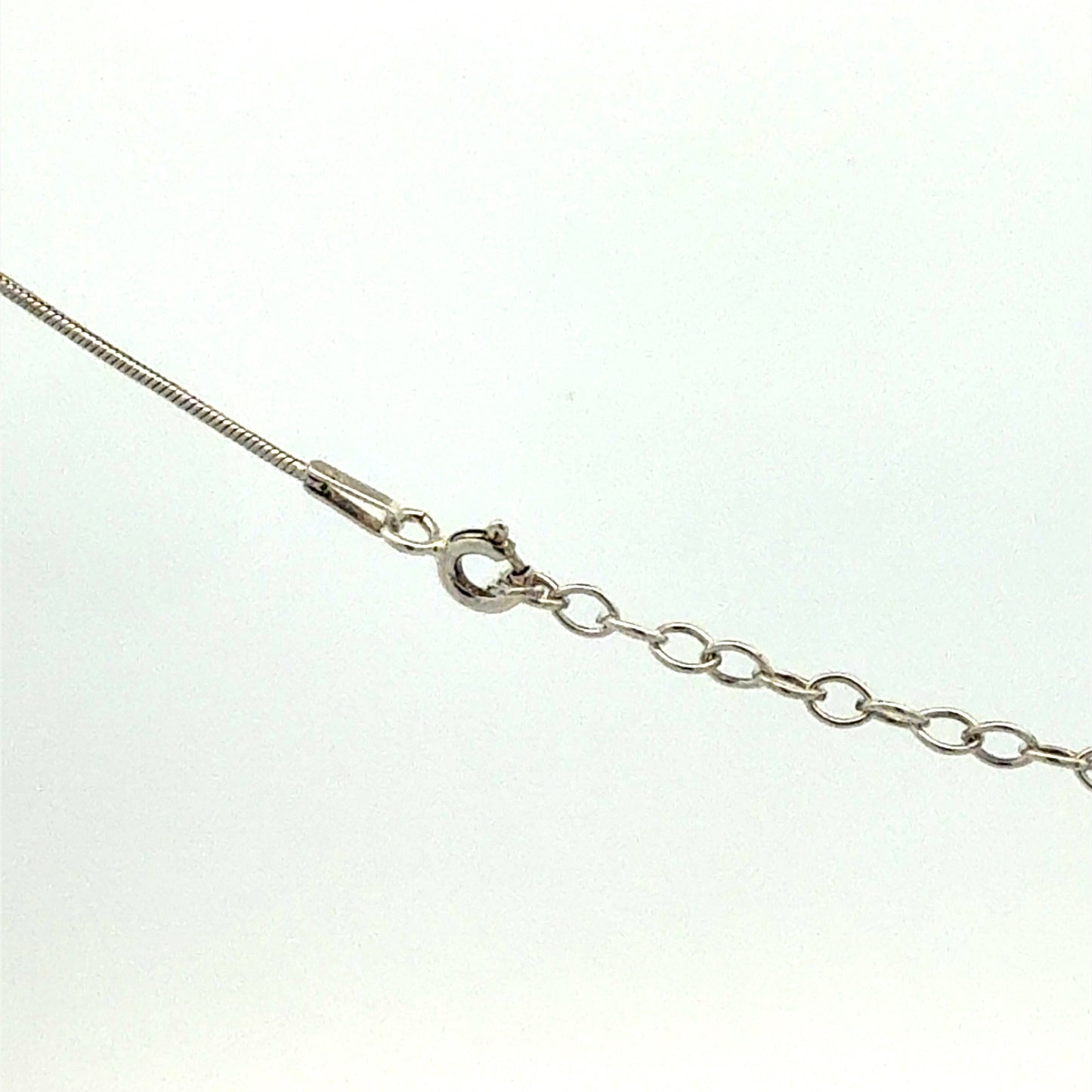 Silberkette 925 mit Kreuz-Anhänger 46cm - Detailansicht des Verschlusses