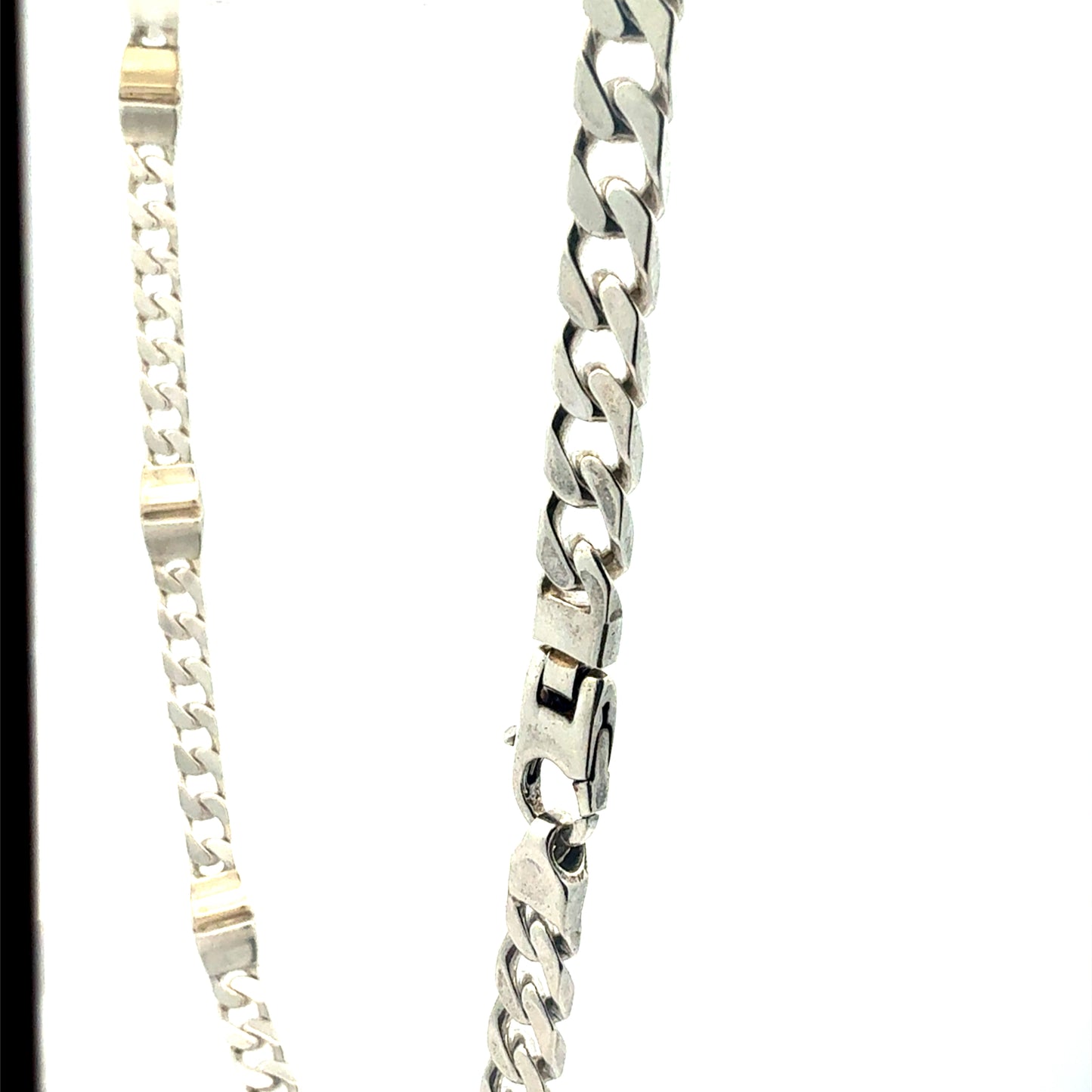 Panzerkette 925 Silber Detailaufnahme – Gliederstruktur und Verarbeitung