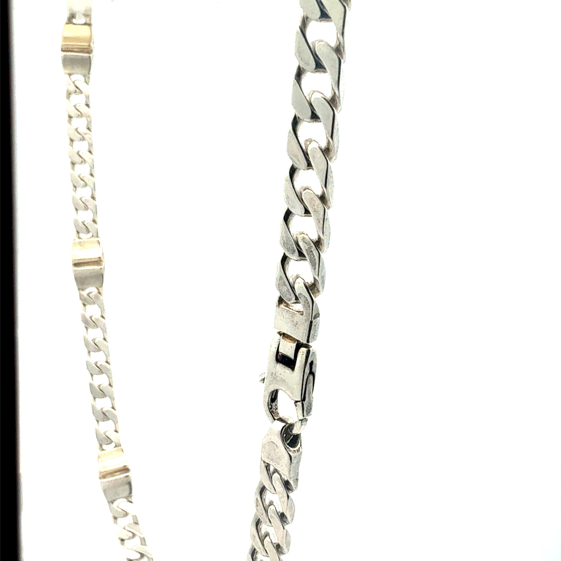 Panzerkette 925 Silber Detailaufnahme – Gliederstruktur und Verarbeitung