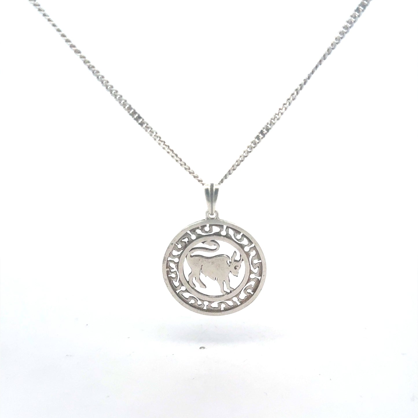 Silberkette 925 Stier Sternzeichen - Seitenansicht