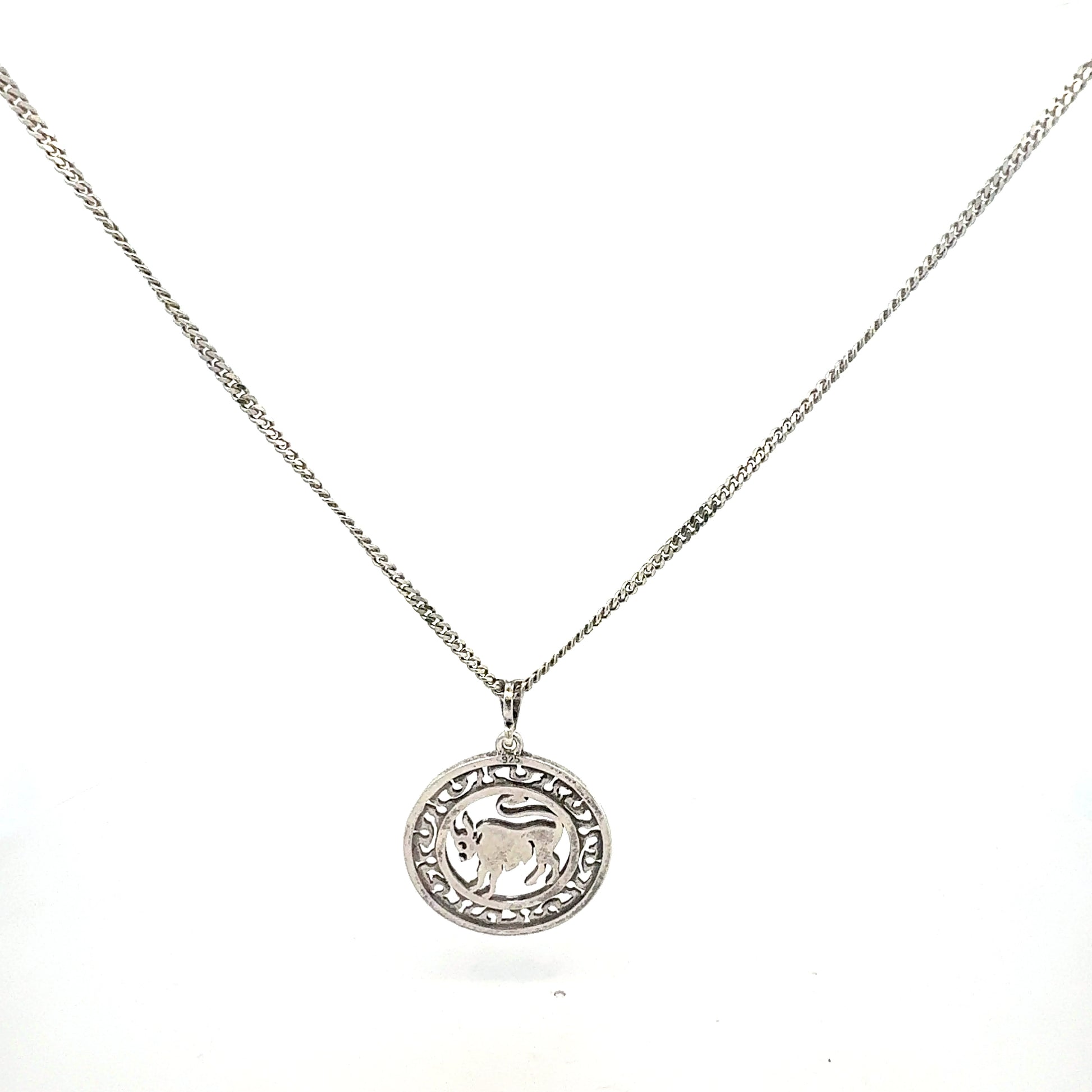 Silberkette 925 Taurus Anhänger elegant - Ansicht