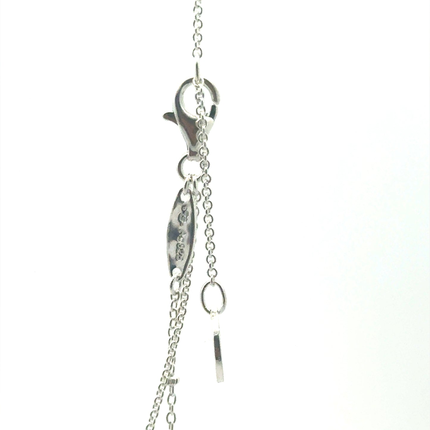 Seitenansicht der feinen Sterlingsilber Kette 4,22g mit Punze