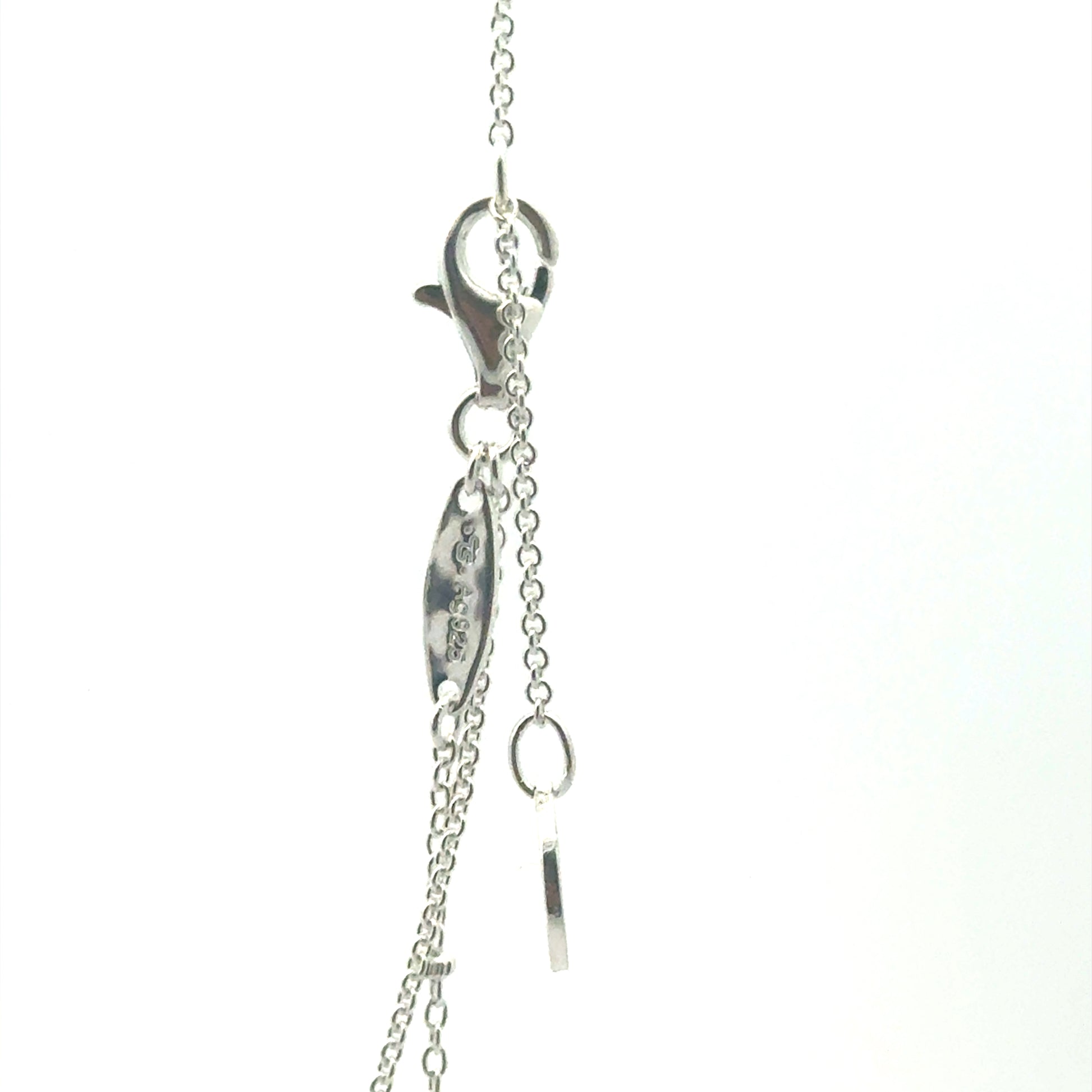 Seitenansicht der feinen Sterlingsilber Kette 4,22g mit Punze