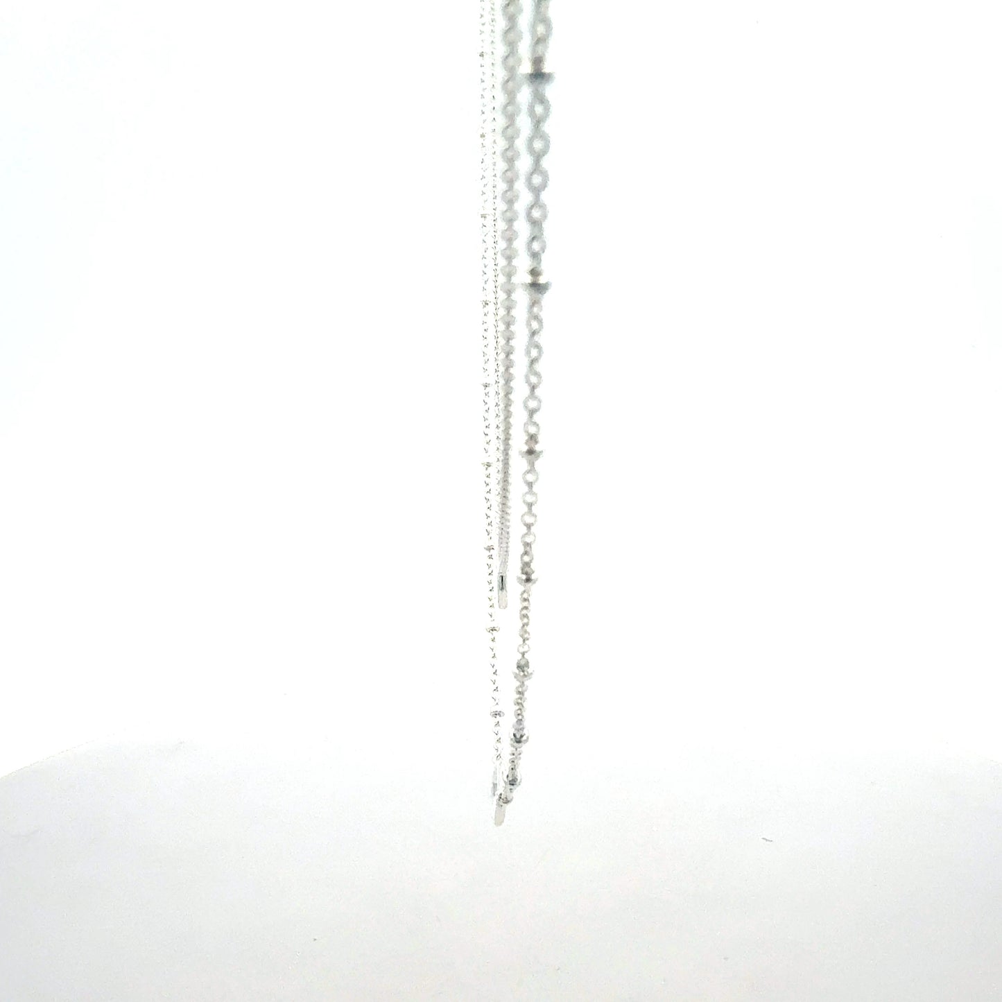 Seitenansicht der feinen Sterlingsilber Kette