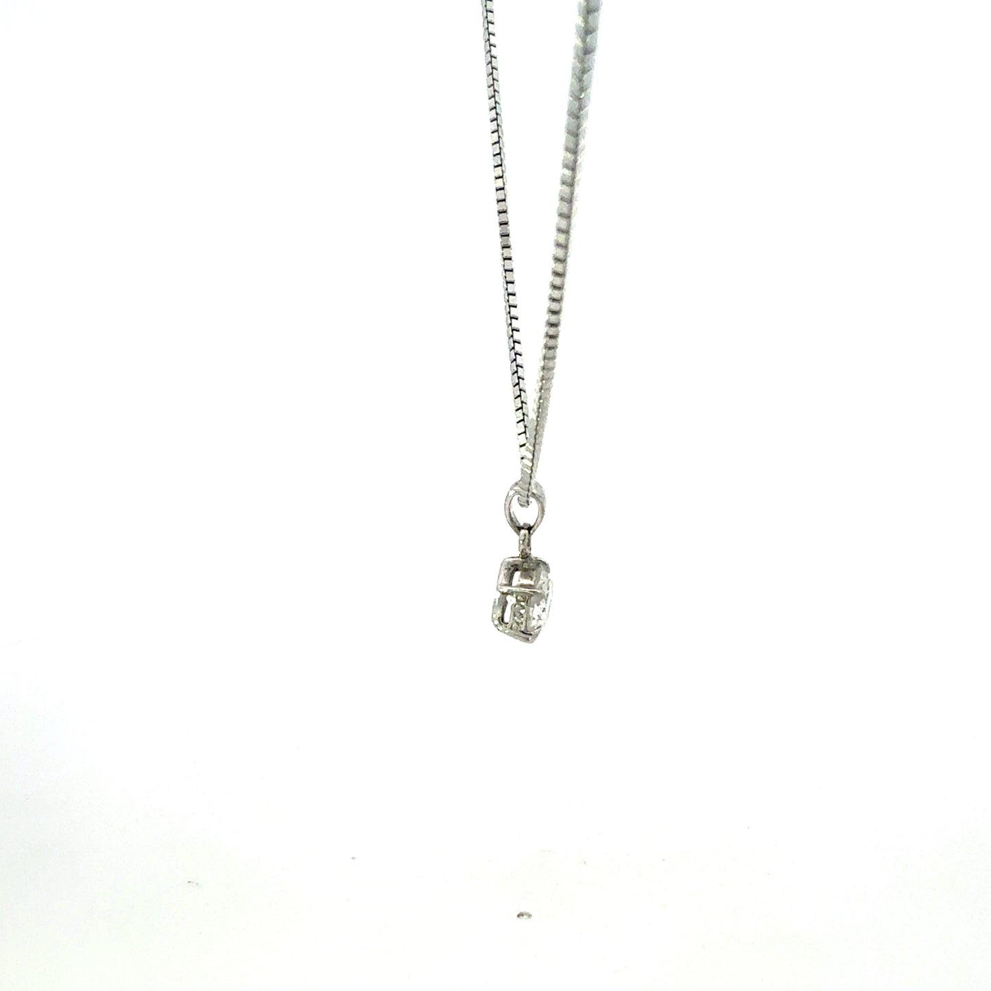 Sterling Silber Kette mit Zirkonia - Produktdetail Seitenansicht