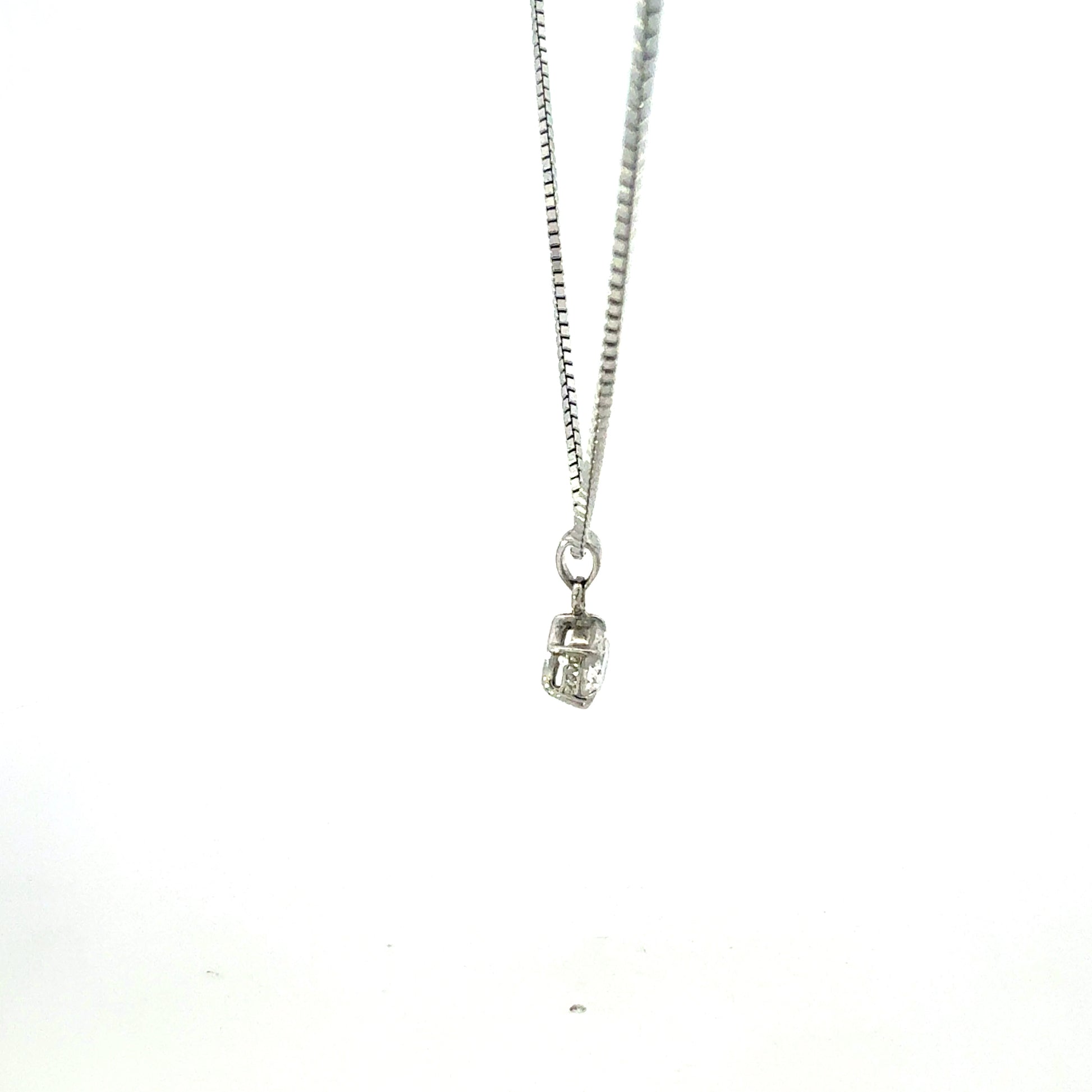 Sterling Silber Kette mit Zirkonia - Produktdetail Seitenansicht