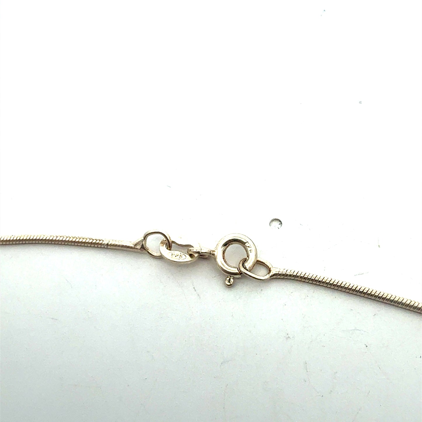 Silberkette 925 mit Zirkonia-Anhänger – Verschluss-Detail