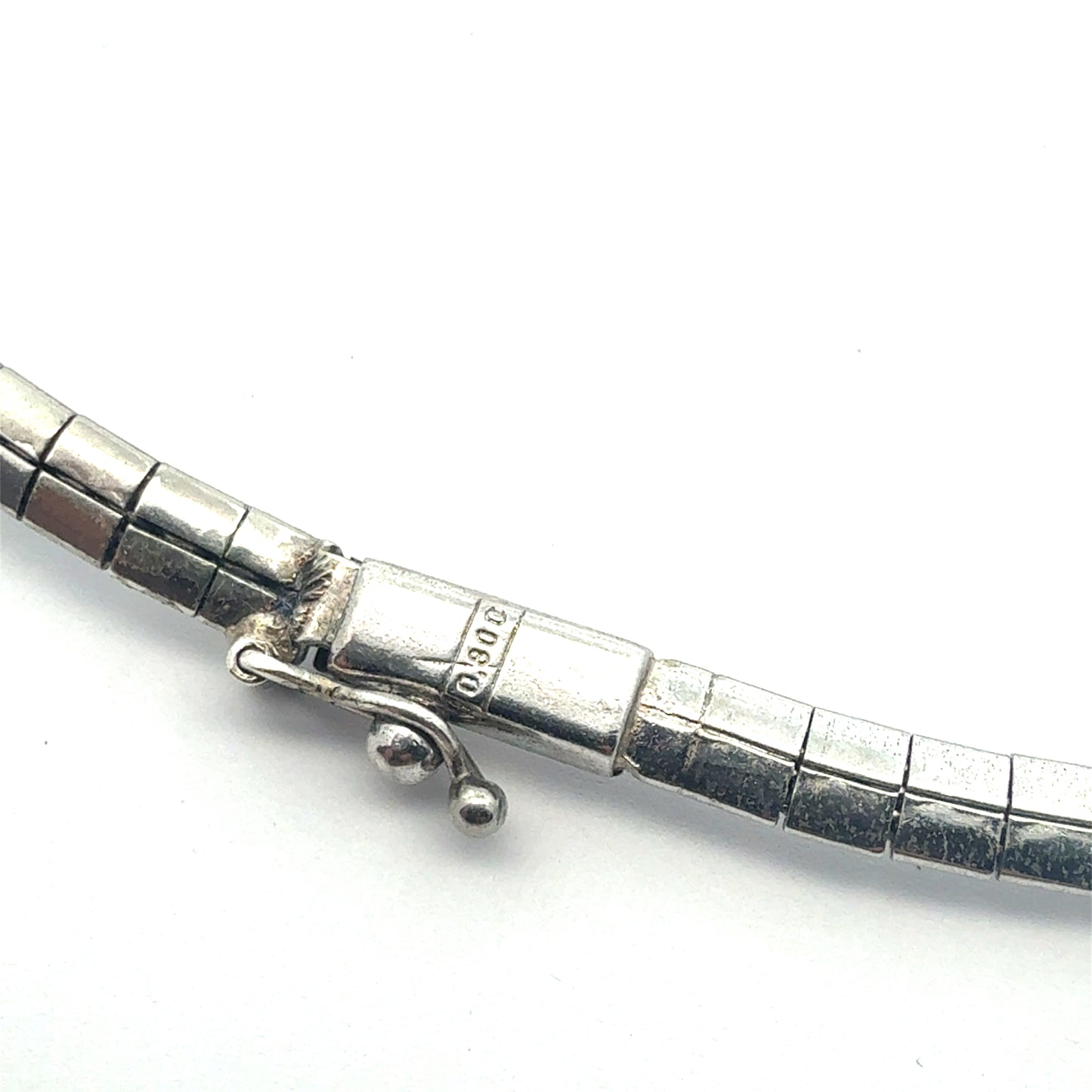 925 Silberkette mit blauen Edelsteinen - Detailansicht