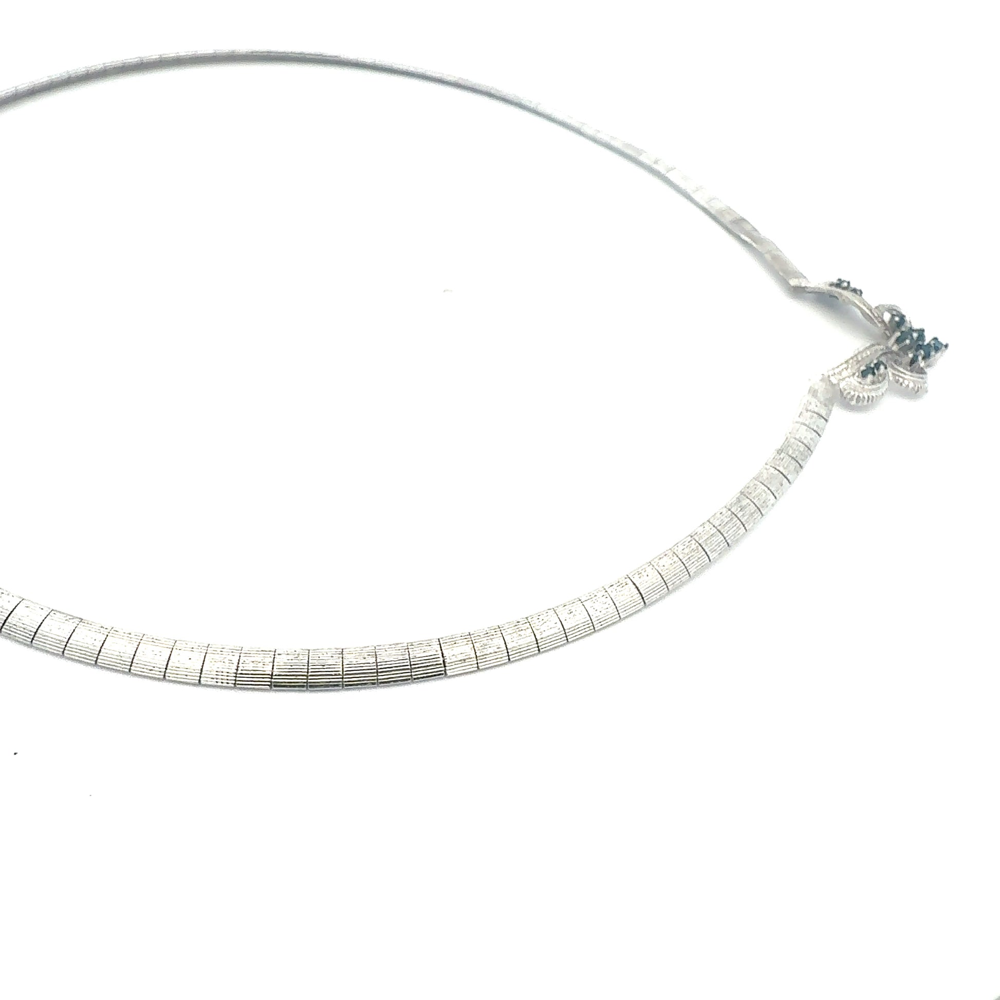 Silberkette 925 mit blauen Steinen 17,25g - Produktfoto