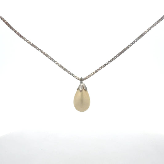 Silberkette 925 mit Perlen-Anhänger Detailansicht