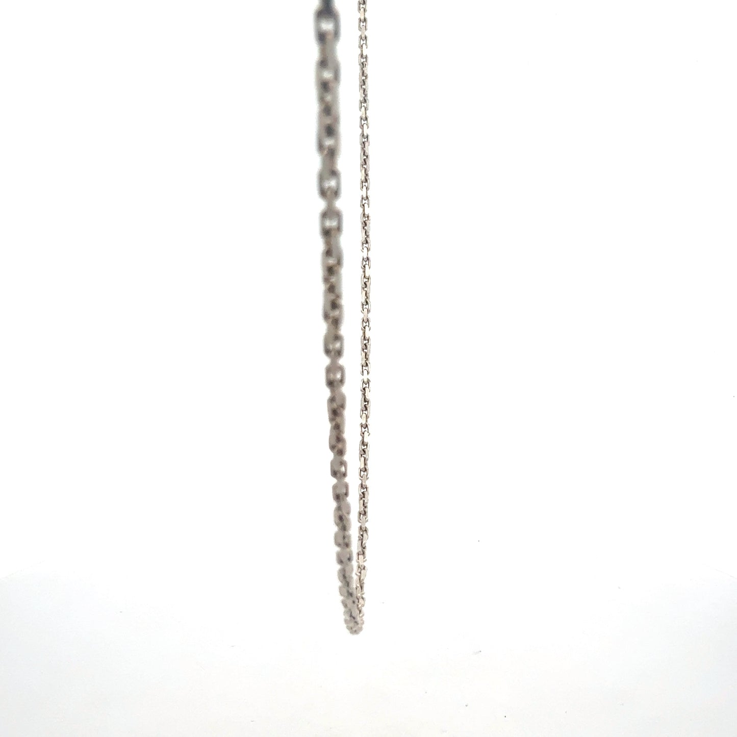 Seitenansicht der minimalistischen Silberkette 6,37 g