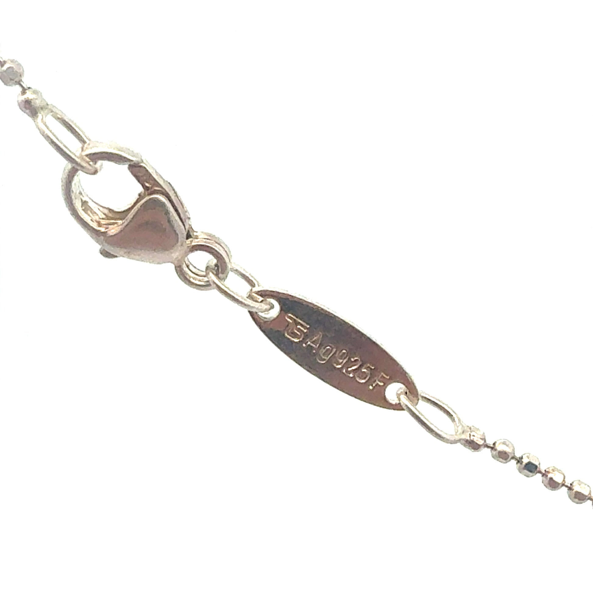 925 Sterlingsilber Kette mit Muladhara Wurzelchakra Anhänger - Verschluss