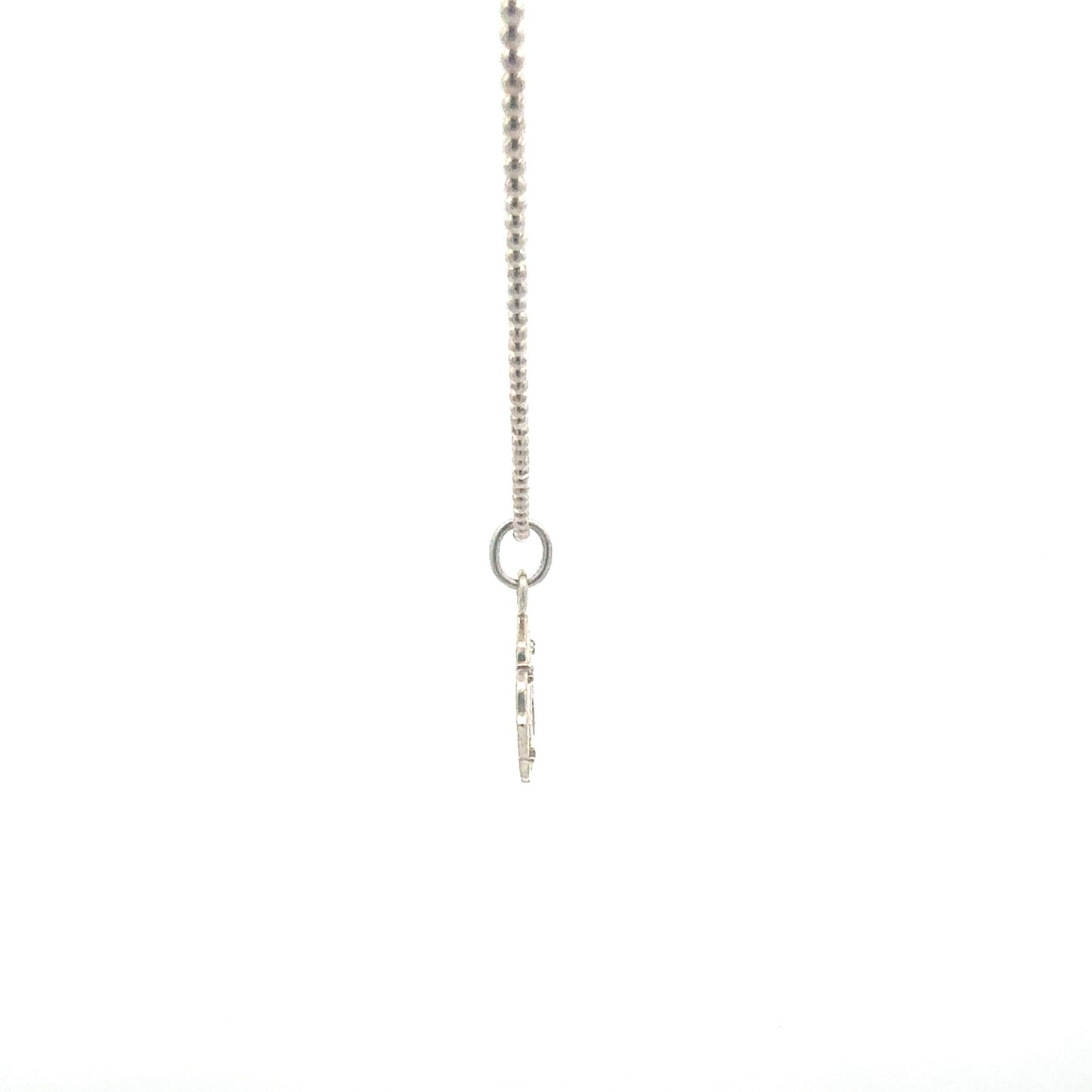 Muladhara Anhänger an 925er Silberkette - Seitenansicht