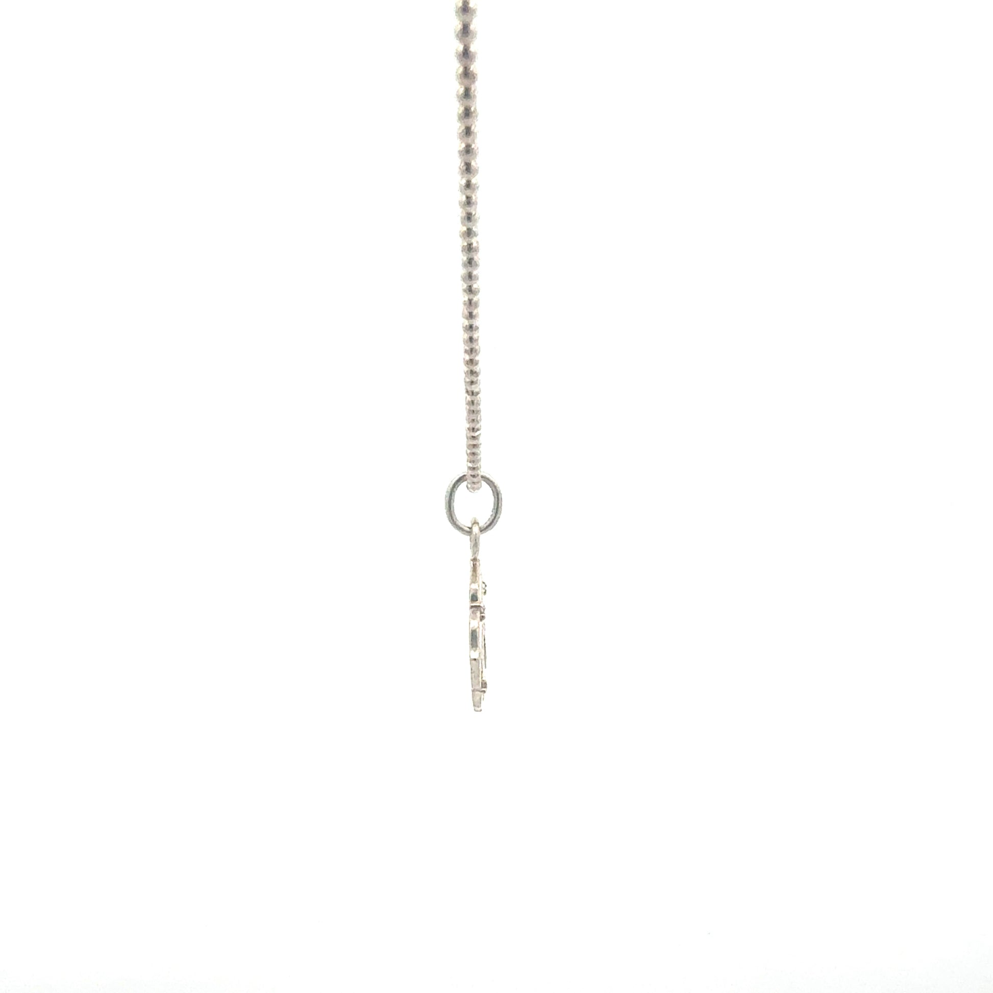 Muladhara Anhänger an 925er Silberkette - Seitenansicht