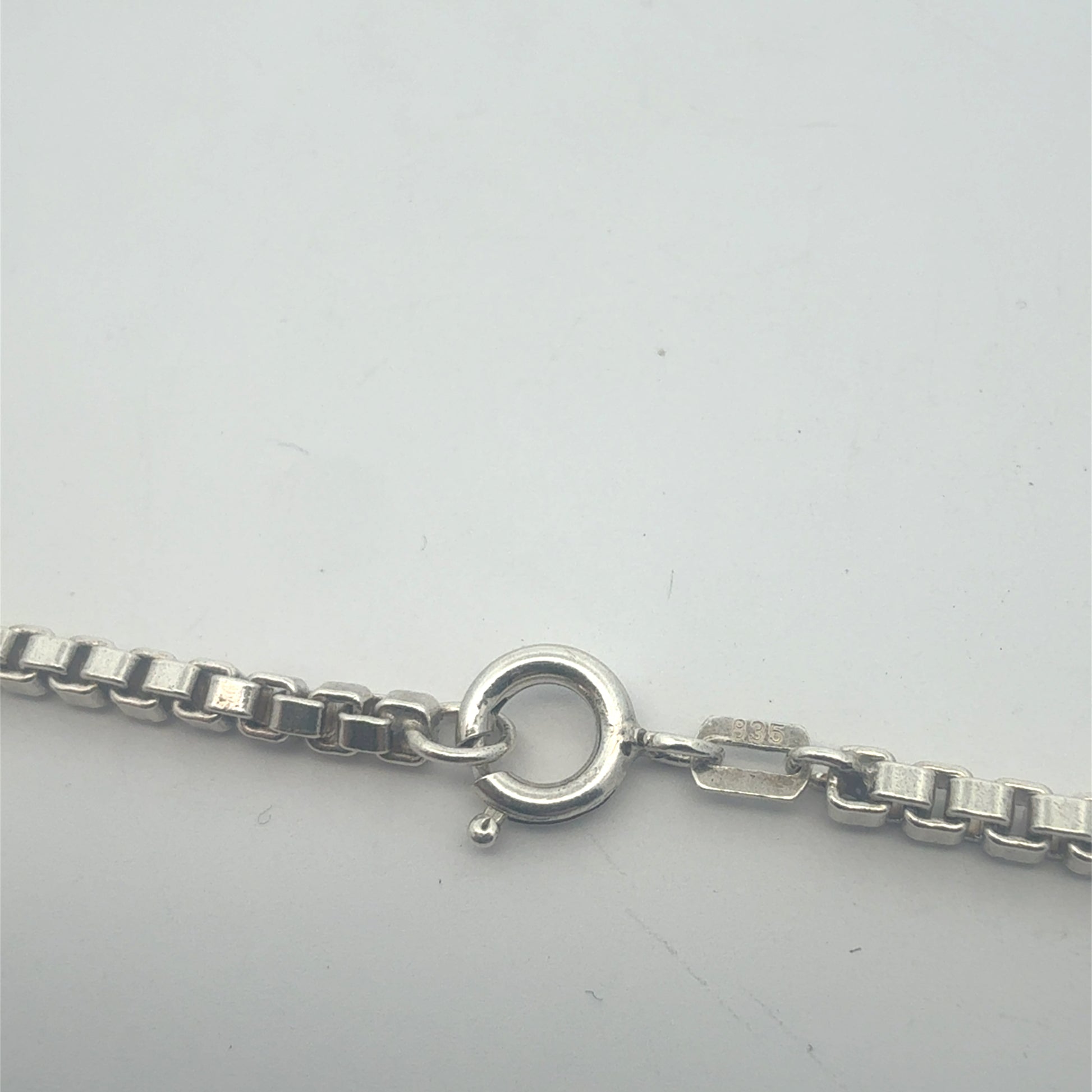 925 Sterlingsilber Kette 120 cm – Detailansicht des Verschlusses