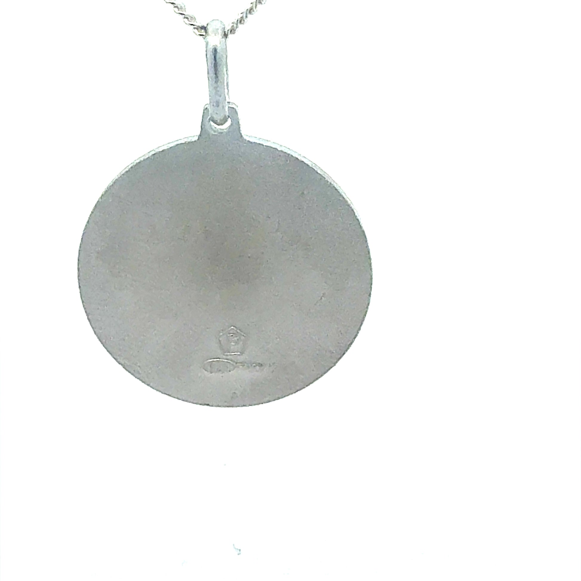 925 Sterling Silber St. Christopher Schutzpatron Medaillon - Detailansicht