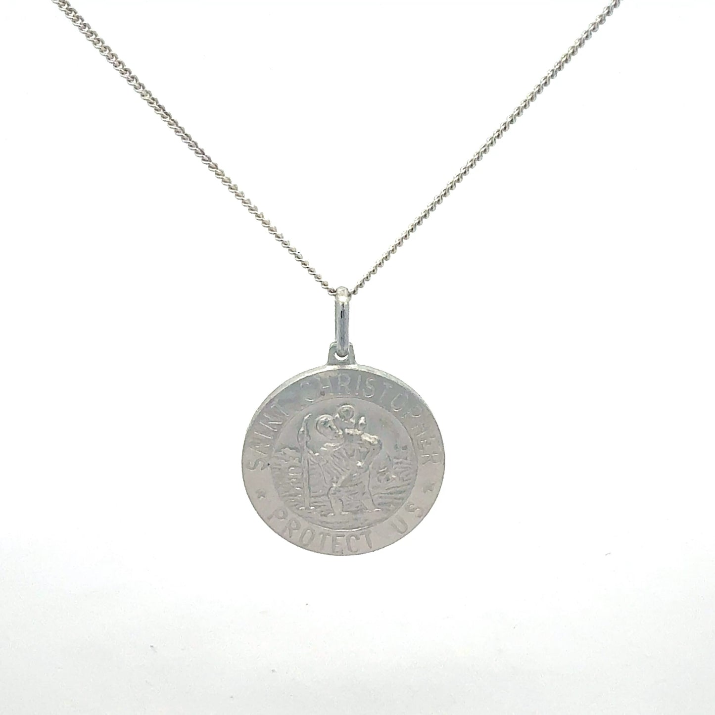 Silberkette 925 mit St. Christopher Medaillon - Gesamtansicht