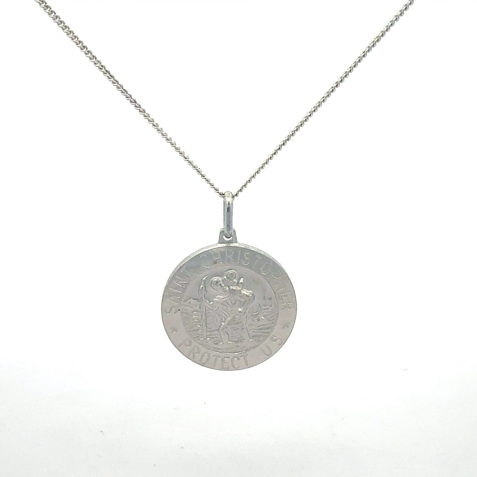Silberkette 925 mit St. Christopher Medaillon - Gesamtansicht