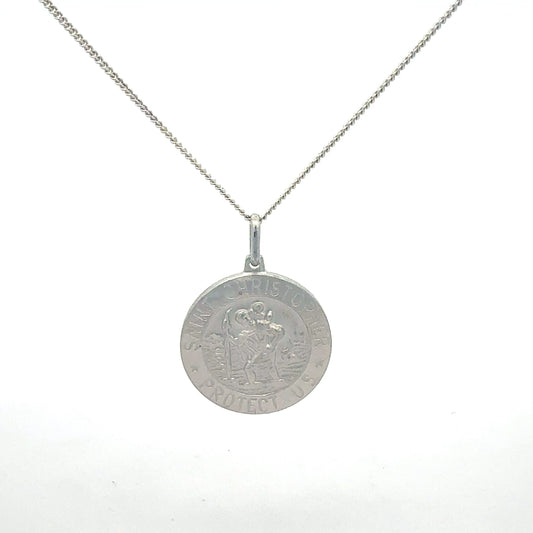Silberkette 925 mit St. Christopher Medaillon - Gesamtansicht