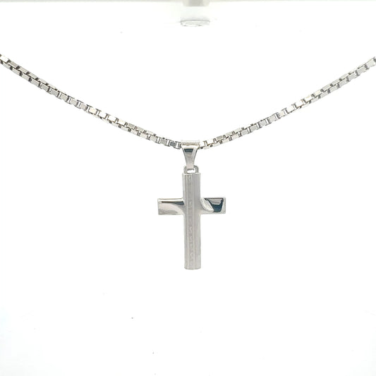 Silberkette 925 mit Kreuz-Anhänger – Gesamtansicht